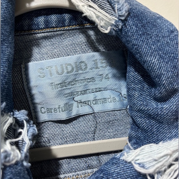 Handmade Distressed and Patchwork Denim jacket - Picture 4 of 6